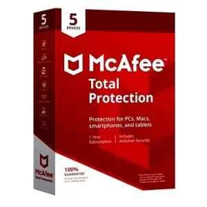 McAfee Total Protection 5 Devices 1 year